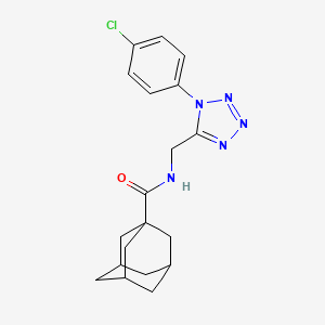 (3r,5r,7r)-N-((1-(4-chlorophenyl)-1H-tetrazol-5-yl)methyl)adamantane-1-carboxamide