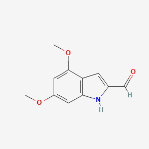 molecular formula C11H11NO3 B2806725 4,6-Dimethoxy-1H-indole-2-carbaldehyde CAS No. 1774893-01-4