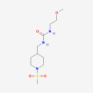 molecular formula C11H23N3O4S B2806732 1-(2-甲氧基乙基)-3-((1-(甲磺酰基)哌啶-4-基)甲基)脲 CAS No. 1234853-26-9