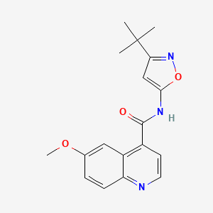 N-(3-tert-butyl-1,2-oxazol-5-yl)-6-methoxyquinoline-4-carboxamide