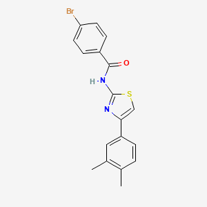 4-bromo-N-[4-(3,4-dimethylphenyl)-1,3-thiazol-2-yl]benzamide