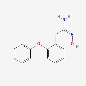 molecular formula C14H14N2O2 B2806753 N-Hydroxy-2-(2-phenoxy-phenyl)-acetamidine CAS No. 885952-78-3
