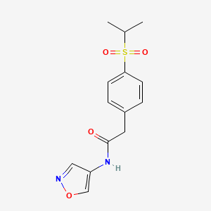 2-(4-(isopropylsulfonyl)phenyl)-N-(isoxazol-4-yl)acetamide