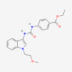 ethyl 4-(3-(1-(2-methoxyethyl)-1H-indol-3-yl)ureido)benzoate