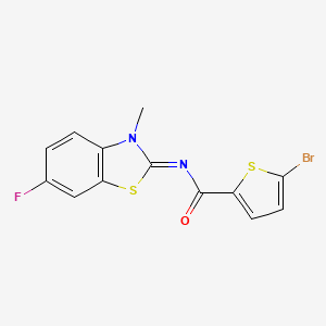 (E)-5-bromo-N-(6-fluoro-3-methylbenzo[d]thiazol-2(3H)-ylidene)thiophene-2-carboxamide