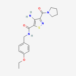 4-amino-N-(4-ethoxybenzyl)-3-(pyrrolidine-1-carbonyl)isothiazole-5-carboxamide