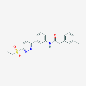 molecular formula C21H21N3O3S B2806785 N-(3-(6-(ethylsulfonyl)pyridazin-3-yl)phenyl)-2-(m-tolyl)acetamide CAS No. 897614-60-7
