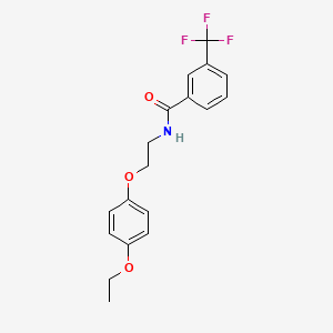 molecular formula C18H18F3NO3 B2806790 N-[2-(4-ethoxyphenoxy)ethyl]-3-(trifluoromethyl)benzamide CAS No. 1105230-46-3