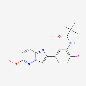 N-(2-fluoro-5-(6-methoxyimidazo[1,2-b]pyridazin-2-yl)phenyl)pivalamide