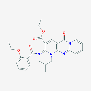 (Z)-ethyl 2-((2-ethoxybenzoyl)imino)-1-isobutyl-5-oxo-2,5-dihydro-1H-dipyrido[1,2-a:2',3'-d]pyrimidine-3-carboxylate