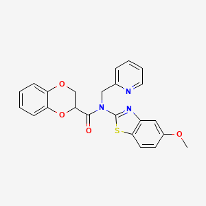 N-(5-methoxybenzo[d]thiazol-2-yl)-N-(pyridin-2-ylmethyl)-2,3-dihydrobenzo[b][1,4]dioxine-2-carboxamide