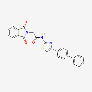 2-(1,3-dioxoisoindol-2-yl)-N-[4-(4-phenylphenyl)-1,3-thiazol-2-yl]acetamide