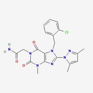 2-(7-(2-chlorobenzyl)-8-(3,5-dimethyl-1H-pyrazol-1-yl)-3-methyl-2,6-dioxo-2,3,6,7-tetrahydro-1H-purin-1-yl)acetamide