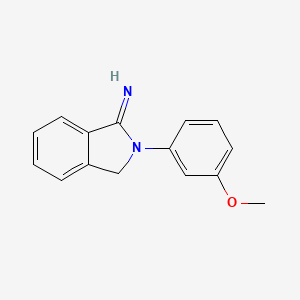 molecular formula C15H14N2O B2806817 2-(3-甲氧基苯基)-3H-异喹啉-1-亚胺 CAS No. 312914-49-1