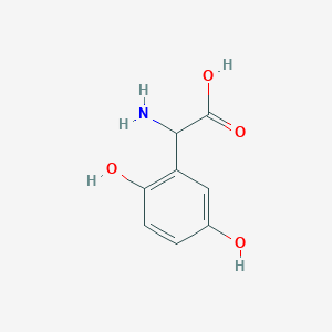 molecular formula C8H9NO4 B2806820 2-Amino-2-(2,5-dihydroxyphenyl)acetic acid CAS No. 1259988-41-4