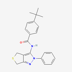 molecular formula C22H23N3OS B2806821 4-(叔丁基)-N-(2-苯基-4,6-二氢-2H-噻吩[3,4-c]吡唑-3-基)苯甲酰胺 CAS No. 361168-87-8