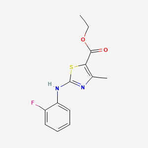 molecular formula C13H13FN2O2S B2806834 Ethyl 2-[(2-fluorophenyl)amino]-4-methyl-1,3-thiazole-5-carboxylate CAS No. 886499-07-6