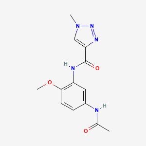 molecular formula C13H15N5O3 B2806839 N-(5-乙酰氨基-2-甲氧基苯基)-1-甲基-1H-1,2,3-三唑-4-甲酰胺 CAS No. 1207027-34-6