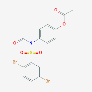 4-{Acetyl[(2,5-dibromophenyl)sulfonyl]amino}phenyl acetate