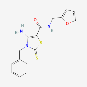 4-amino-3-benzyl-N-(furan-2-ylmethyl)-2-sulfanylidene-1,3-thiazole-5-carboxamide