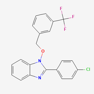 2-(4-chlorophenyl)-1-{[3-(trifluoromethyl)benzyl]oxy}-1H-1,3-benzimidazole