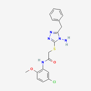2-[(4-amino-5-benzyl-4H-1,2,4-triazol-3-yl)sulfanyl]-N-(5-chloro-2-methoxyphenyl)acetamide