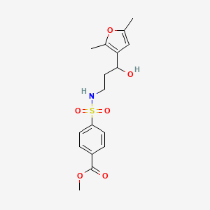 methyl 4-(N-(3-(2,5-dimethylfuran-3-yl)-3-hydroxypropyl)sulfamoyl)benzoate