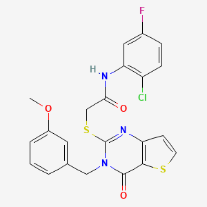 N-(2-chloro-5-fluorophenyl)-2-{[3-(3-methoxybenzyl)-4-oxo-3,4-dihydrothieno[3,2-d]pyrimidin-2-yl]sulfanyl}acetamide
