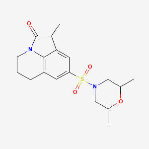 8-((2,6-dimethylmorpholino)sulfonyl)-1-methyl-5,6-dihydro-1H-pyrrolo[3,2,1-ij]quinolin-2(4H)-one