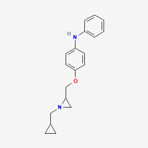 4-[[1-(Cyclopropylmethyl)aziridin-2-yl]methoxy]-N-phenylaniline