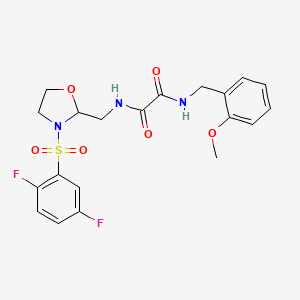 N1-((3-((2,5-difluorophenyl)sulfonyl)oxazolidin-2-yl)methyl)-N2-(2-methoxybenzyl)oxalamide