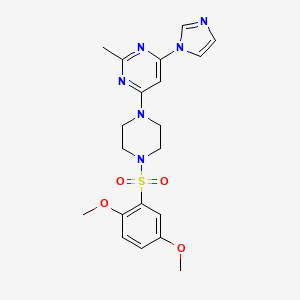 4-(4-((2,5-dimethoxyphenyl)sulfonyl)piperazin-1-yl)-6-(1H-imidazol-1-yl)-2-methylpyrimidine