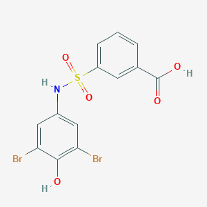 molecular formula C13H9Br2NO5S B280688 3-[(3,5-Dibromo-4-hydroxyanilino)sulfonyl]benzoic acid 