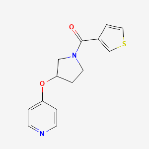 (3-(Pyridin-4-yloxy)pyrrolidin-1-yl)(thiophen-3-yl)methanone