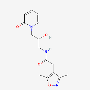 2-(3,5-dimethylisoxazol-4-yl)-N-(2-hydroxy-3-(2-oxopyridin-1(2H)-yl)propyl)acetamide