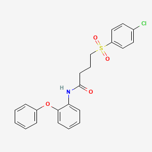 molecular formula C22H20ClNO4S B2806887 4-((4-chlorophenyl)sulfonyl)-N-(2-phenoxyphenyl)butanamide CAS No. 941987-97-9