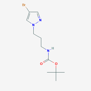 molecular formula C11H18BrN3O2 B2806892 tert-butyl (3-(4-bromo-1H-pyrazol-1-yl)propyl)carbamate CAS No. 1880073-90-4