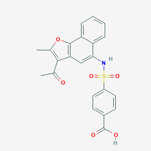 molecular formula C22H17NO6S B280691 4-{[(3-Acetyl-2-methylnaphtho[1,2-b]furan-5-yl)amino]sulfonyl}benzoic acid 