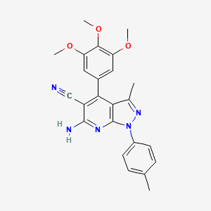 6-amino-3-methyl-1-(p-tolyl)-4-(3,4,5-trimethoxyphenyl)-1H-pyrazolo[3,4-b]pyridine-5-carbonitrile