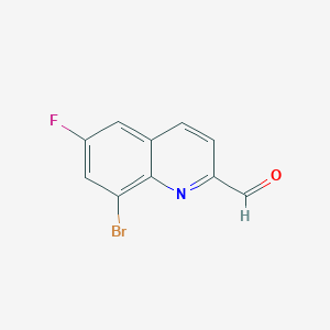 molecular formula C10H5BrFNO B2806914 8-Bromo-6-fluoroquinoline-2-carbaldehyde CAS No. 904886-03-9