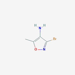 molecular formula C4H5BrN2O B2806924 3-Bromo-5-methylisoxazol-4-amine CAS No. 1784843-64-6