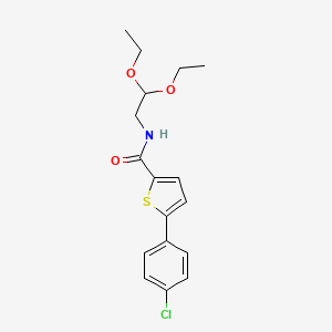 molecular formula C17H20ClNO3S B2806927 5-(4-Chlorophenyl)-N-(2,2-diethoxyethyl)thiophene-2-carboxamide CAS No. 960289-06-9