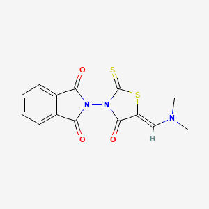 2-[(5Z)-5-(dimethylaminomethylidene)-4-oxo-2-sulfanylidene-1,3-thiazolidin-3-yl]isoindole-1,3-dione
