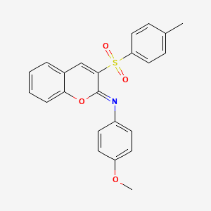 molecular formula C23H19NO4S B2806930 (Z)-4-methoxy-N-(3-tosyl-2H-chromen-2-ylidene)aniline CAS No. 1321743-46-7