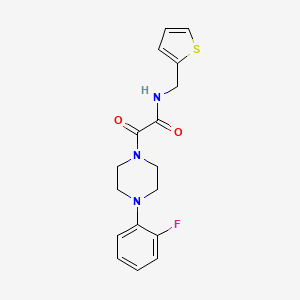 molecular formula C17H18FN3O2S B2806931 2-(4-(2-fluorophenyl)piperazin-1-yl)-2-oxo-N-(thiophen-2-ylmethyl)acetamide CAS No. 941894-30-0