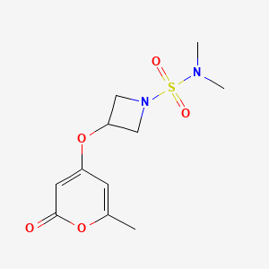 N,N-dimethyl-3-((6-methyl-2-oxo-2H-pyran-4-yl)oxy)azetidine-1-sulfonamide