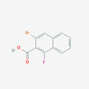 molecular formula C11H6BrFO2 B2806938 3-溴-1-氟基萘-2-羧酸 CAS No. 2344679-80-5