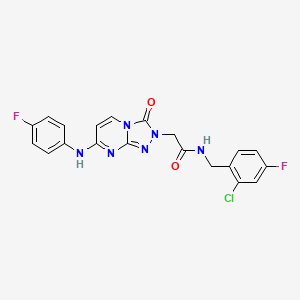 N~1~-(2-chloro-4-fluorobenzyl)-2-[7-(4-fluoroanilino)-3-oxo[1,2,4]triazolo[4,3-a]pyrimidin-2(3H)-yl]acetamide