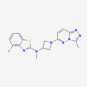 molecular formula C17H16FN7S B2806941 4-氟-N-甲基-N-(1-(3-甲基-[1,2,4]三唑[4,3-b]吡啶-6-基)噻嗪-3-基)苯并[d]噻唑-2-胺 CAS No. 2310143-46-3