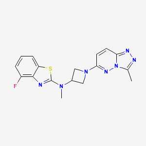 4-fluoro-N-methyl-N-(1-(3-methyl-[1,2,4]triazolo[4,3-b]pyridazin-6-yl)azetidin-3-yl)benzo[d]thiazol-2-amine